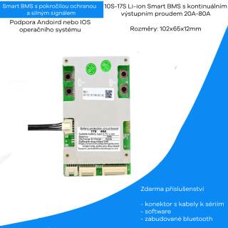 Smart BMS Li-ion 10-17S 20-120A